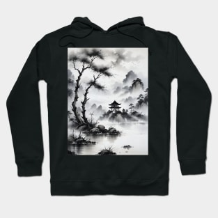 Chinese ink and water painting Hoodie